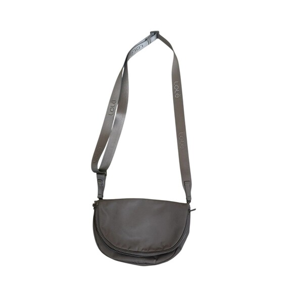 LOLE Crossbody Bag Womens Brown Beige Lightweight Nylon Everyday Flap Pocket - Picture 5 of 12